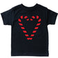 Candy Cane Heart - Youth Short Sleeve Graphic T-Shirt and Toddler Short Sleeve Graphic T-Shirt