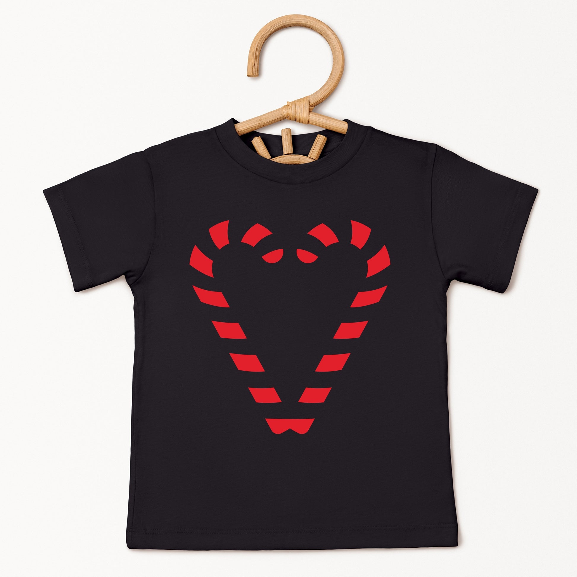 Candy Cane Heart - Youth Short Sleeve Graphic T-Shirt and Toddler Short Sleeve Graphic T-Shirt