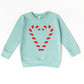 Candy Cane Heart - Toddler Graphic Sweatshirt and Youth Graphic Sweatshirt