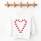 Candy Cane Heart - Toddler Graphic Sweatshirt and Youth Graphic Sweatshirt