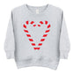 Candy Cane Heart - Toddler Graphic Sweatshirt and Youth Graphic Sweatshirt