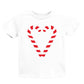 Candy Cane Heart - Youth Short Sleeve Graphic T-Shirt and Toddler Short Sleeve Graphic T-Shirt