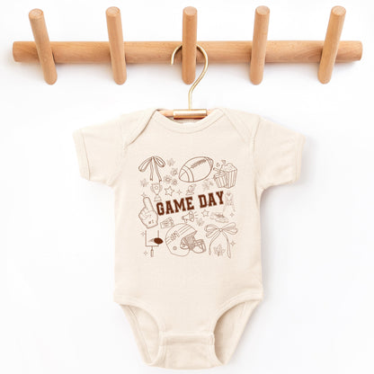 Football Game Day Collage - Baby Short Sleeve Bodysuit