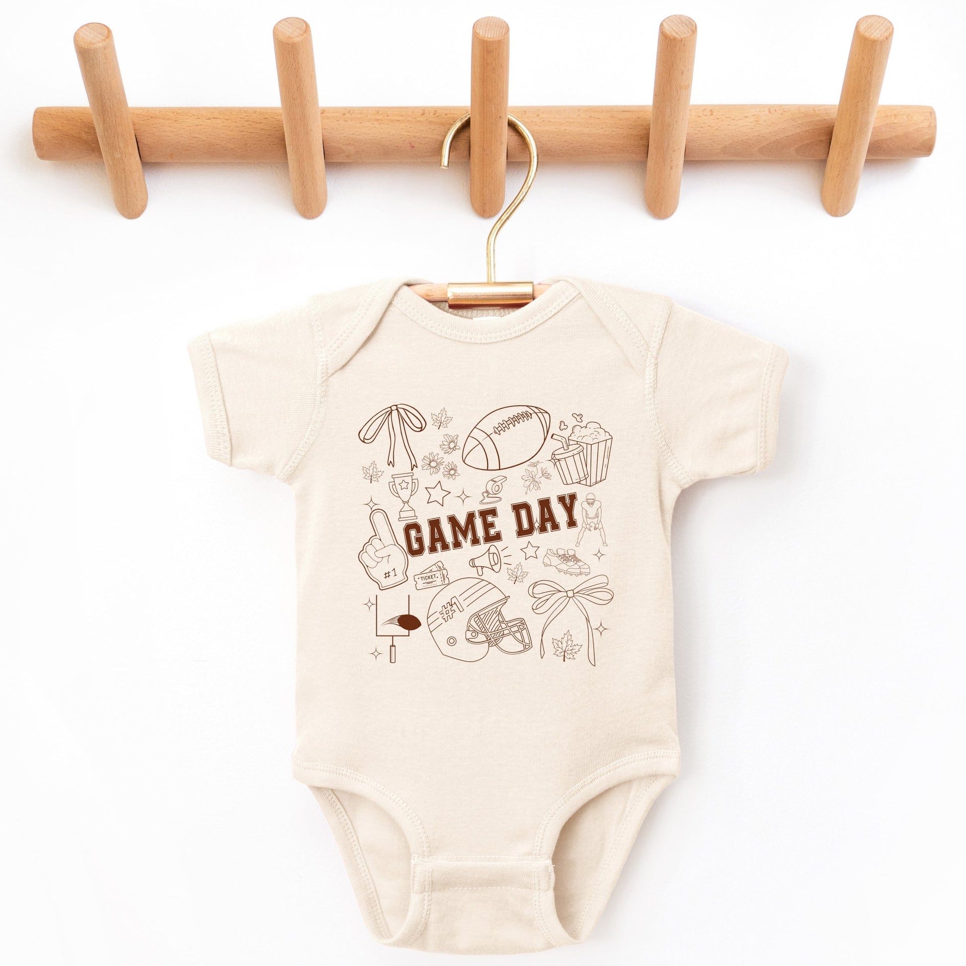 Football Game Day Collage - Baby Short Sleeve Bodysuit