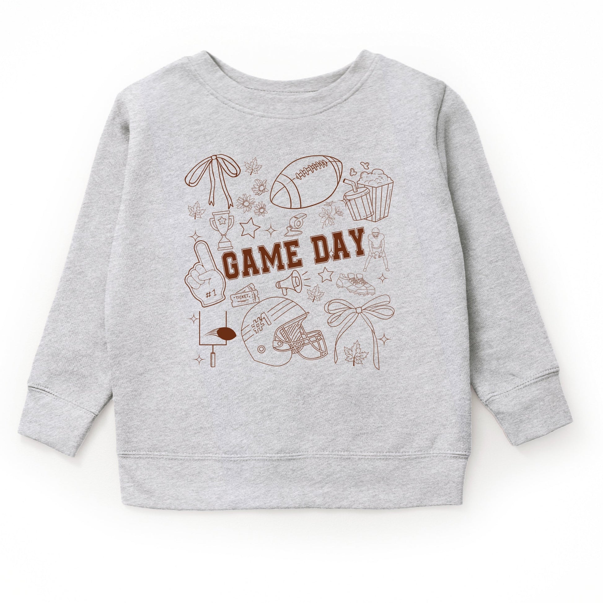 Football Game Day Collage - Kids Toddler Sweatshirt and Kids Youth Sweatshirt