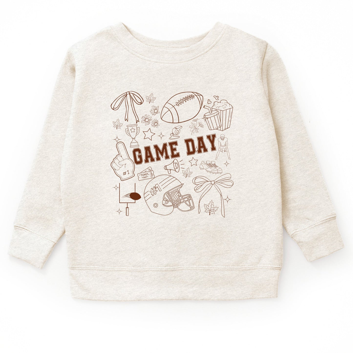 Football Game Day Collage - Kids Toddler Sweatshirt and Kids Youth Sweatshirt