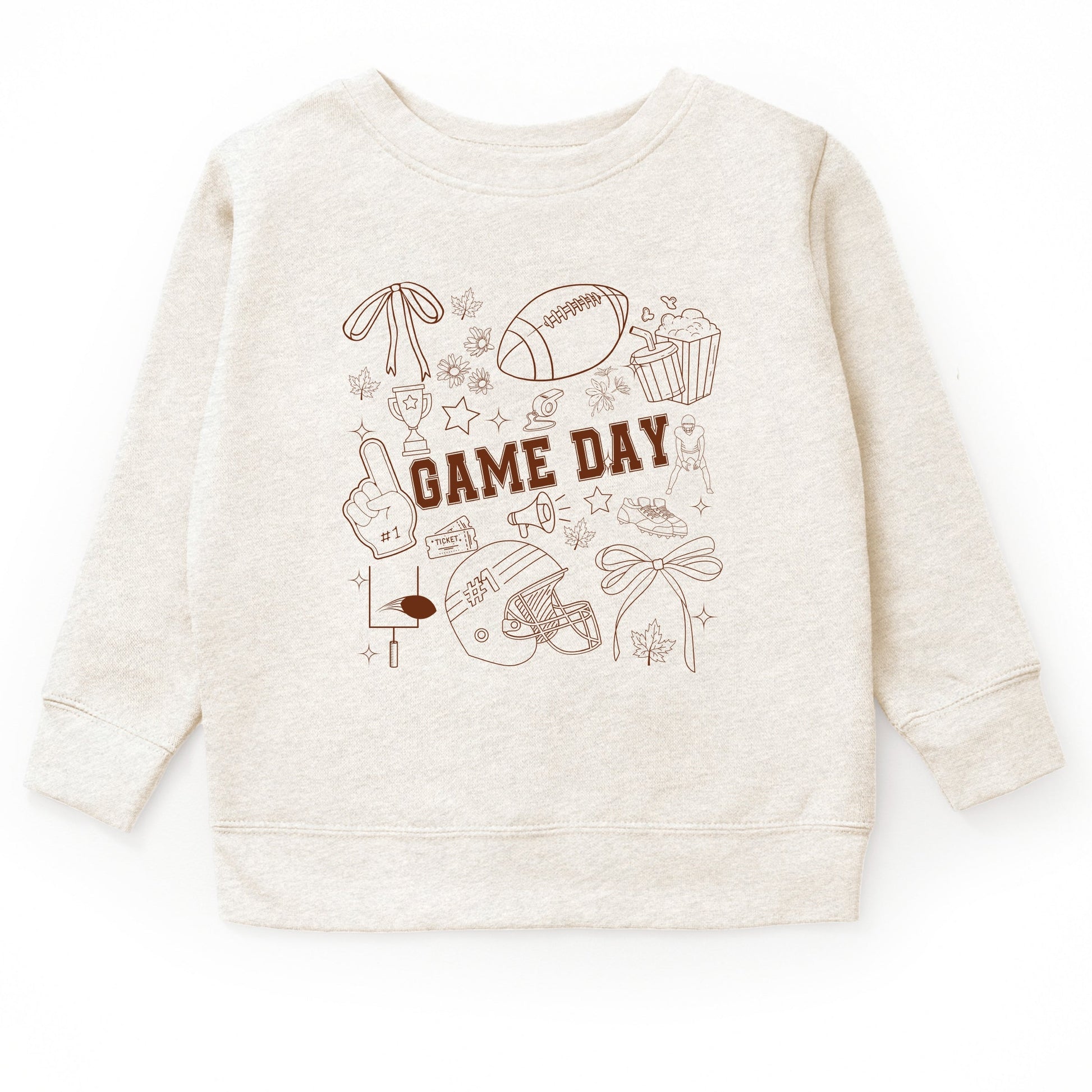 Football Game Day Collage - Kids Toddler Sweatshirt and Kids Youth Sweatshirt
