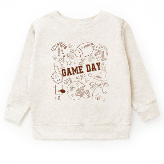 Football Game Day Collage - Kids Toddler Sweatshirt and Kids Youth Sweatshirt
