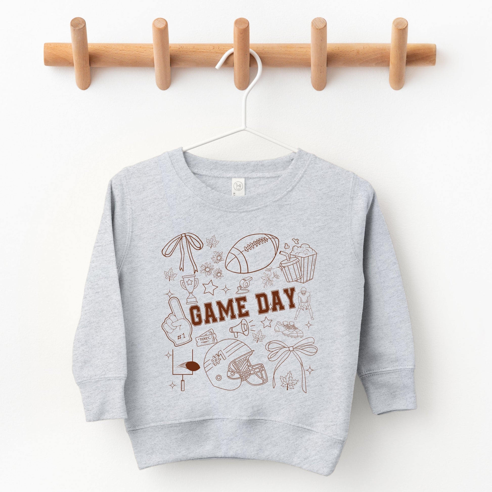 Football Game Day Collage - Kids Toddler Sweatshirt and Kids Youth Sweatshirt