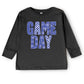 Game Day Blue Checkered - Kids Toddler Long Sleeve Graphic Tee and Kids Youth Long Sleeve Graphic T-Shirt