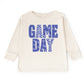 Game Day Blue Checkered - Kids Toddler Long Sleeve Graphic Tee and Kids Youth Long Sleeve Graphic T-Shirt