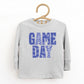 Game Day Blue Checkered - Kids Toddler Long Sleeve Graphic Tee and Kids Youth Long Sleeve Graphic T-Shirt