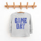 Game Day Blue Checkered - Kids Toddler Long Sleeve Graphic Tee and Kids Youth Long Sleeve Graphic T-Shirt
