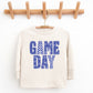 Game Day Blue Checkered - Kids Toddler Long Sleeve Graphic Tee and Kids Youth Long Sleeve Graphic T-Shirt