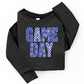 Game Day Blue Checkered - Kids Toddler Long Sleeve Graphic Tee and Kids Youth Long Sleeve Graphic T-Shirt