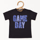 Game Day Blue Checkered - Kids Youth Short Sleeve Graphic T-Shirt and Toddler Short Sleeve Graphic T-Shirt
