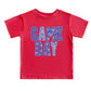 Game Day Blue Checkered - Kids Youth Short Sleeve Graphic T-Shirt and Toddler Short Sleeve Graphic T-Shirt