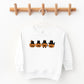 Four Black Cats Pumpkins - Toddler Graphic Sweatshirt and Youth Graphic Sweatshirt