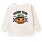 Spooky Dude Checkered Pumpkin - Toddler Graphic Sweatshirt and Youth Graphic Sweatshirt