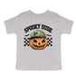 Spooky Dude Checkered Pumpkin - Youth Short Sleeve Graphic T-Shirt and Toddler Short Sleeve Graphic T-Shirt