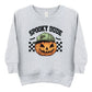 Spooky Dude Checkered Pumpkin - Toddler Graphic Sweatshirt and Youth Graphic Sweatshirt