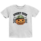 Spooky Dude Checkered Pumpkin - Youth Short Sleeve Graphic T-Shirt and Toddler Short Sleeve Graphic T-Shirt