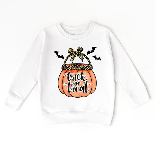 Trick of Treat Pumpkin - Toddler Graphic Sweatshirt and Youth Graphic Sweatshirt
