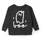 Boo Ghost Bow - Toddler Graphic Sweatshirt and Youth Graphic Sweatshirt