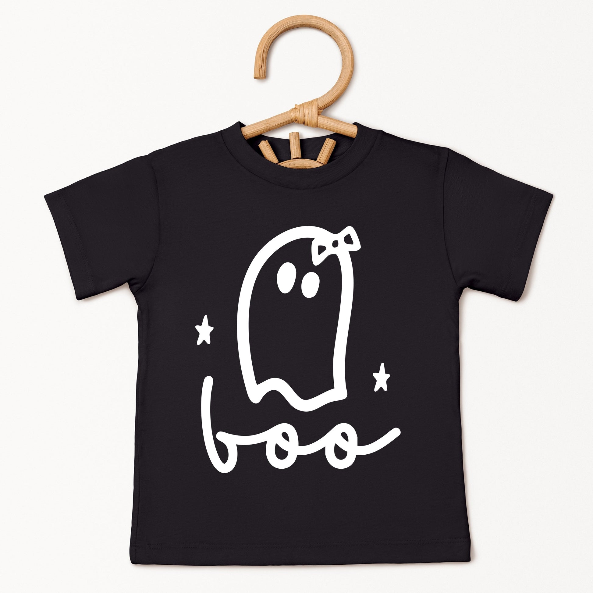 Boo Ghost Bow - Youth Short Sleeve Graphic T-Shirt and Toddler Short Sleeve Graphic T-Shirt