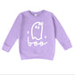 Boo Ghost Bow - Toddler Graphic Sweatshirt and Youth Graphic Sweatshirt