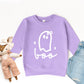 Boo Ghost Bow - Toddler Graphic Sweatshirt and Youth Graphic Sweatshirt