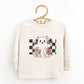 Checkered Ghost Rose - Kids Toddler Long Sleeve Tee and Kids Youth Long Sleeve Tee