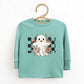 Checkered Ghost Rose - Kids Toddler Long Sleeve Tee and Kids Youth Long Sleeve Tee
