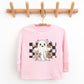 Checkered Ghost Rose - Kids Toddler Long Sleeve Tee and Kids Youth Long Sleeve Tee