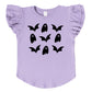 Ghosts and Bats Stacked - Kids Flutter Sleeve Tee