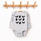 Ghosts and Bats Stacked - Baby Long Sleeve Bodysuit