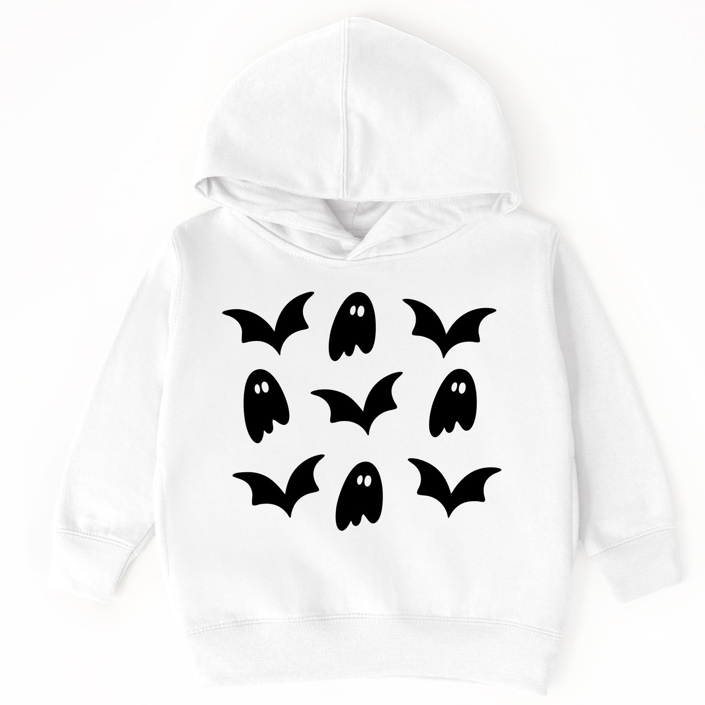 Ghosts and Bats Stacked - Toddler Hoodie