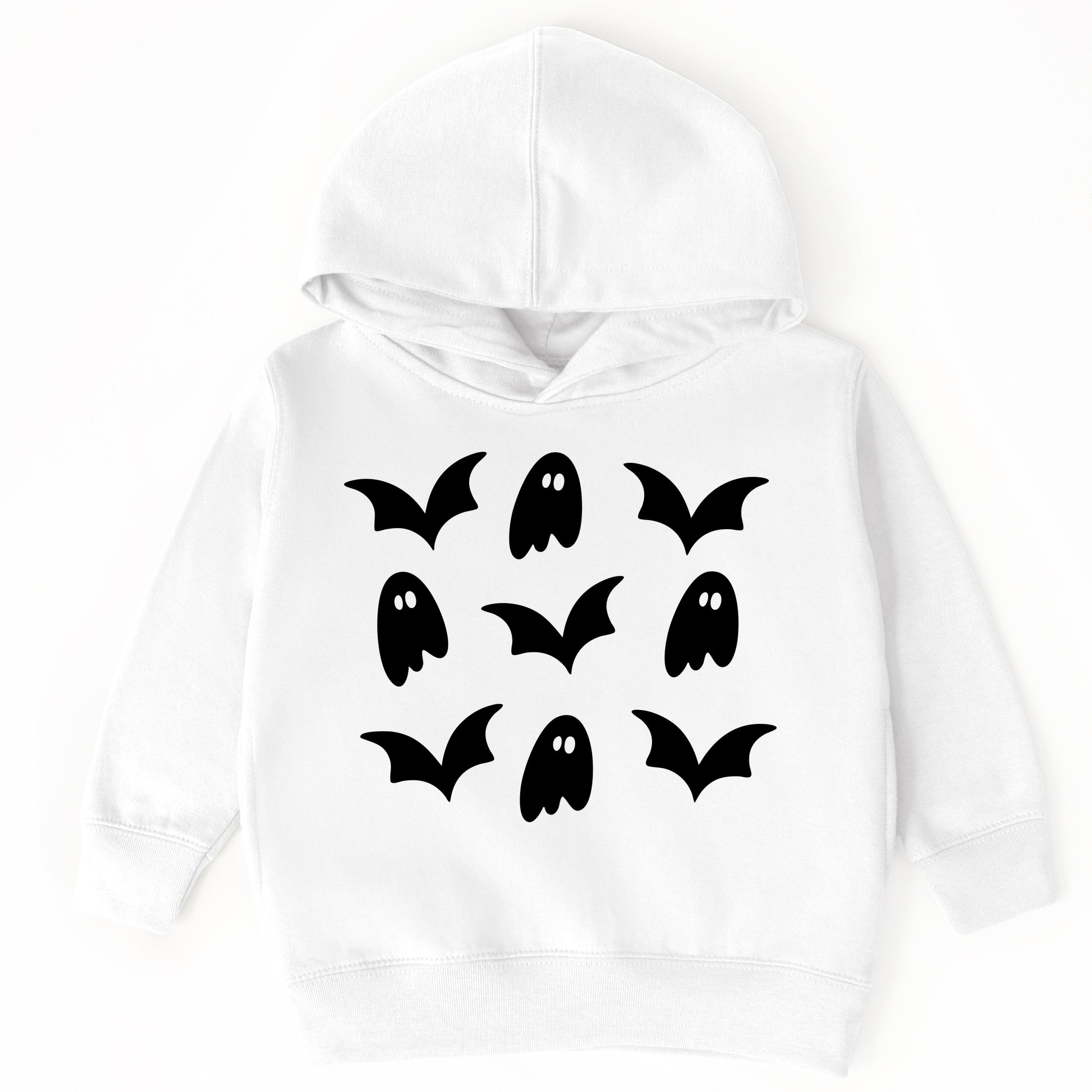 Ghosts and Bats Stacked - Toddler Hoodie