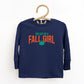 The Life Of A Fall Girl Puff/Glitter - Kids Youth Long Sleeve Tee and Kids Toddler Long Sleeve Tee