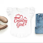Country Girl Hat Puff Print  - Flutter Sleeve Graphic T-Shirt
