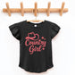 Country Girl Hat Puff Print  - Flutter Sleeve Graphic T-Shirt