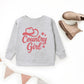 Country Girl Hat Puff Print  - Youth Graphic Sweatshirt