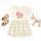 Country Girl Hat Puff Print  - Toddler Graphic Dress