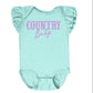 Country Baby Puff Print  - Baby Flutter Sleeve Bodysuit
