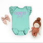 Country Baby Puff Print  - Baby Flutter Sleeve Bodysuit