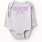 Country Baby Puff Print  - Baby Long Sleeve Bodysuit