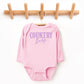 Country Baby Puff Print  - Baby Long Sleeve Bodysuit