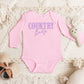 Country Baby Puff Print  - Baby Long Sleeve Bodysuit