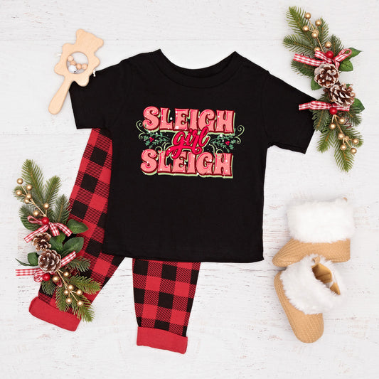 Sleigh Girl Sleigh | Toddler Graphic Short Sleeve Tee