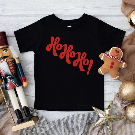 Diagonal Ho Ho Ho | Toddler Graphic Short Sleeve Tee